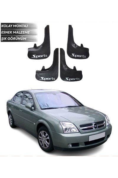 SONİKON LİNE Opel Vectra C 2002-2018 Compatible Sports Written 4-Piece Mudguard Mudflap Dust Cover Modified