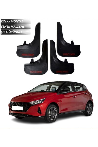 SONİKON LİNE Hyundai I20 2021-2022 Compatible Racing Written 4-Piece Mudguard Mudguard Dust Cover Modified