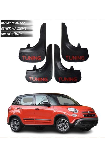 SONİKON LİNE Fiat 500L Compatible Tuning Written 4-Piece Fender Mudguard Dust Cover Modified