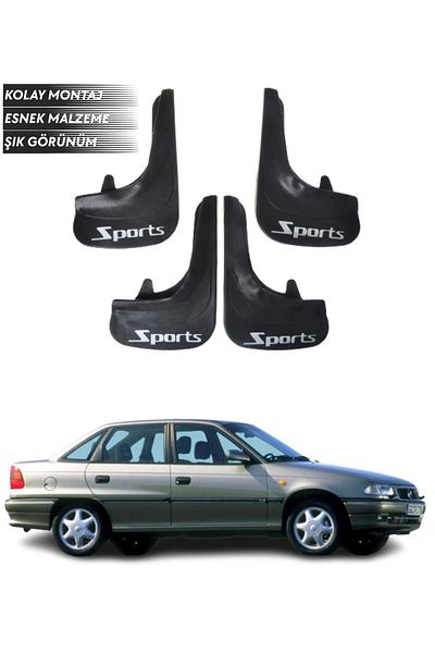 SONİKON LİNE Opel Astra F Sd 1991-2007 Compatible Sports Written 4-Piece Mudguard Mudflap Dust Cover Modified