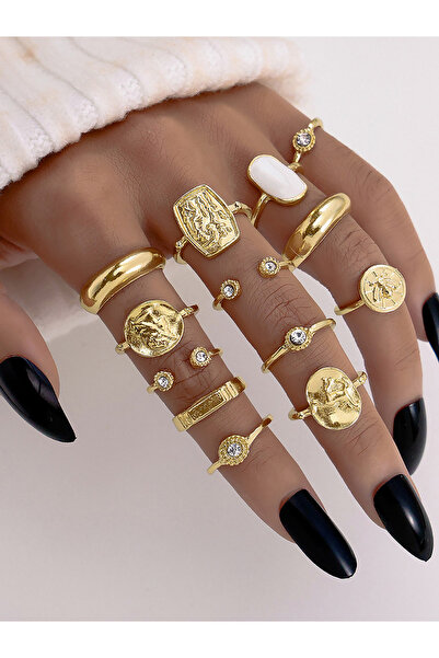 Take Two By Styli Set of 13 - Rhinestone Embellished Ring