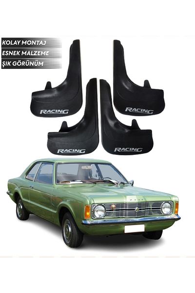 SONİKON LİNE Ford Taunus Compatible Racing Written 4-Piece Fender Mudguard Dust Cover Modified