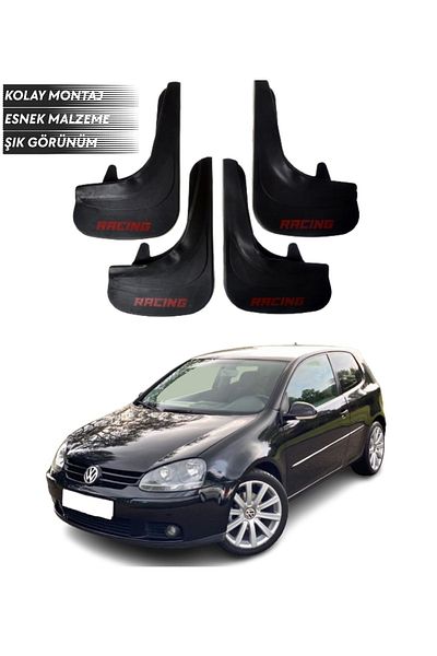 SONİKON LİNE Volkswagen Golf 5 Compatible Racing Written 4-Piece Mudguard Mudguard Mudguard Modified
