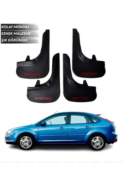 SONİKON LİNE Ford Focus 2 Hb 2005-2011 Compatible Racing Written 4-Piece Mudguard Mudguard Dust Cover Modified