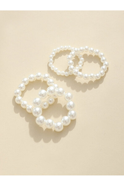 Take Two By Styli Set of 4 - Faux Pearl Ring
