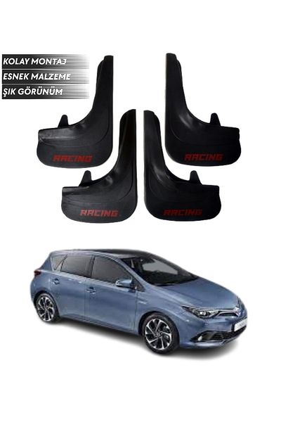 SONİKON LİNE Toyota Auris Compatible Racing Written 4-Piece Fender Mudguard Dust Cover Modified