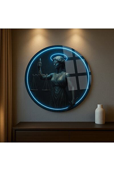 TAULART NEON GÖRÜNÜM THEMİS HEYKEL TABLOSU TASARIMI LÜKS KIRILMAZ MODERN CAM ...