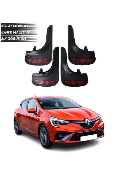 SONİKON LİNE Renault Clio 5 Hb 2019-2021 Compatible Tuning Written 4-Piece Fender Mudguard Dust Cover Modified