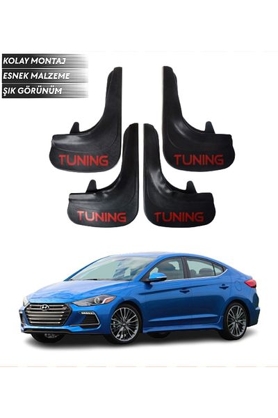 SONİKON LİNE Hyundai Elentra 2016-2021 Compatible Tuning Written 4-Piece Fender Mudguard Dust Cover Modified