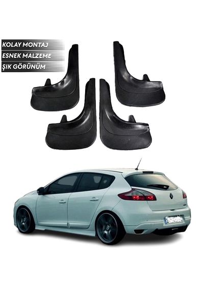 SONİKON LİNE Renault Megane 3 Hb 2010-2016 Compatible 4-Piece Mudguard Mudflap Dust Cover Modified