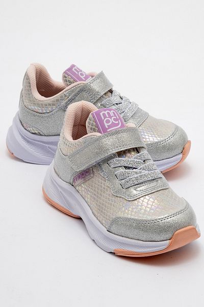 mnpc Girl's Silver Sports Shoes