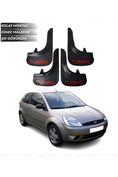 SONİKON LİNE Ford Fiesta 2002-2009 Compatible Tuning Written 4-Piece Fender Mudguard Dust Cover Modified