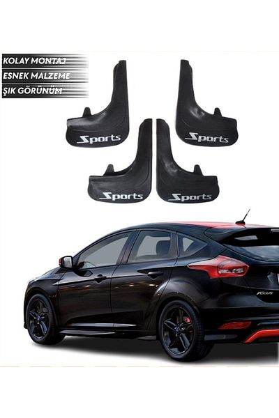 SONİKON LİNE Ford Focus 4 Hb 2015-2018 Compatible Sports Written 4-Piece Mudguard Mudflap Dust Cover Modified