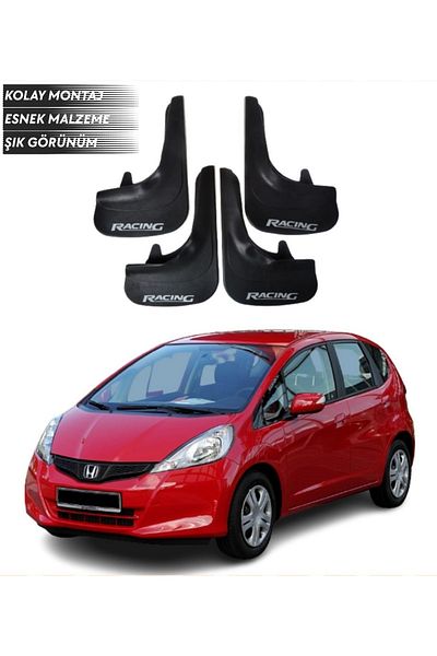 SONİKON LİNE Honda Jazz 2009-2015 Compatible Racing Written 4-Piece Mudguard Mudguard Dust Cover Modified