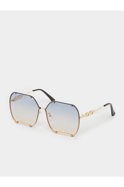 Styli Mirrored Square Sunglasses