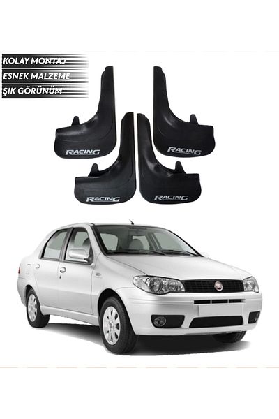 SONİKON LİNE Fiat Albea-1 Compatible Racing Written 4-Piece Fender Mudguard Dust Cover Modified