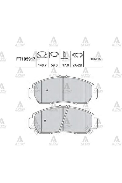 FREN BALATA CIVIC 06-16 SEDAN FD6 / FB7 (YAY DELİKLİ) ÖN-[product_code]