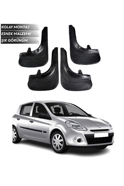 SONİKON LİNE Renault Clio 3 Compatible 4-Piece Mudguard Mudguard Dust Cover Modified