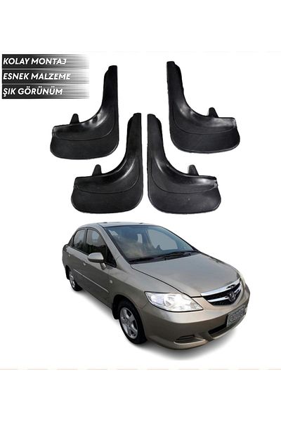 SONİKON LİNE Honda City Compatible 4-Piece Fender Mudguard Dust Cover Modified