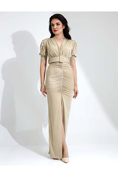 Stayele فستان ماكسي أنيق بحزام