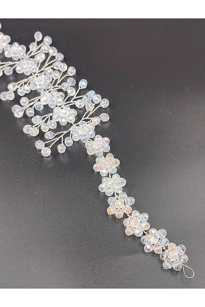 mim eşarp Accesoriu pentru păr și turban de mireasă cu mărgele, cristal floral