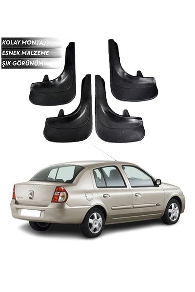 SONİKON LİNE Renault Clio 2 Compatible 4-Piece Mudguard Mudguard Dust Cover Modified