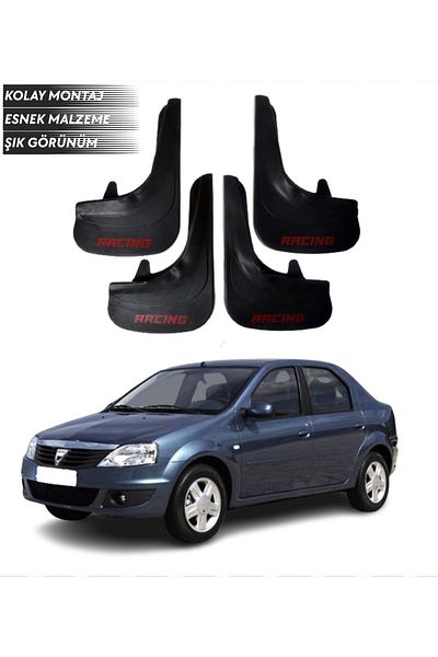 SONİKON LİNE Dacia Logan Sd 2006-2011 Compatible Racing Written 4-Piece Mudguard Mudguard Dust Cover Modified