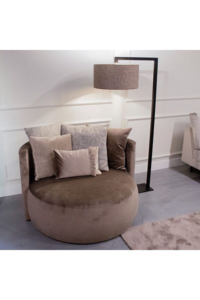 House One Side Chair| swedish wood and Velvet - Beige - 110x85 cm