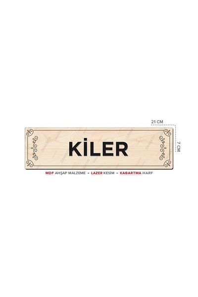 Posterya At01025 - Kiler Laser Cut Embossed Letter Mdf Wooden Routing Sign (21×7cm)