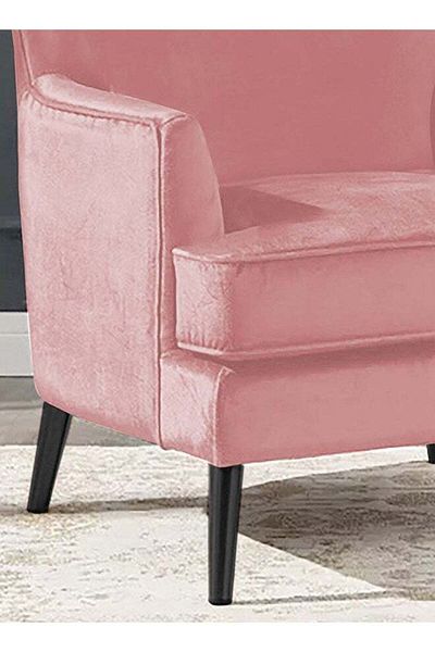 House One Velvet Royal Chair with Wingback and Arms