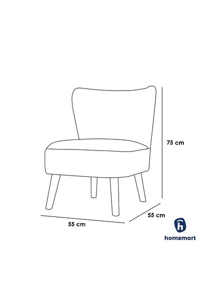 House One Side Chair| swedish wood and Velvet - Yellow - 55x55x75 cm
