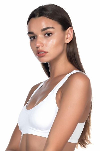 emosavm White Emay 4025 Padded Sports Bustier
