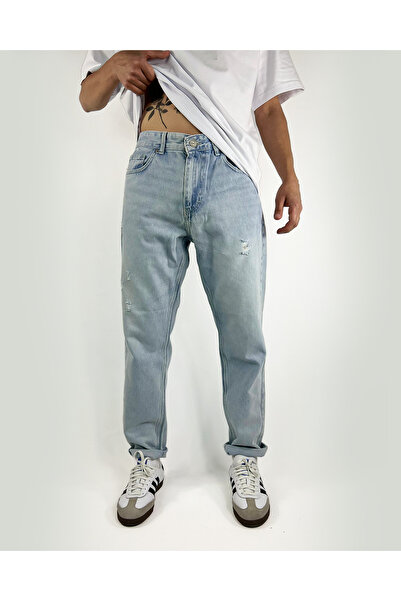 XPUPPETWEAR Ripped Ice Blue Boyfriend Jean