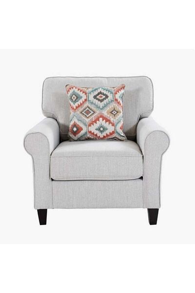 House One Side Chair| swedish wood and Linen - Grey - 90x90x90 cm