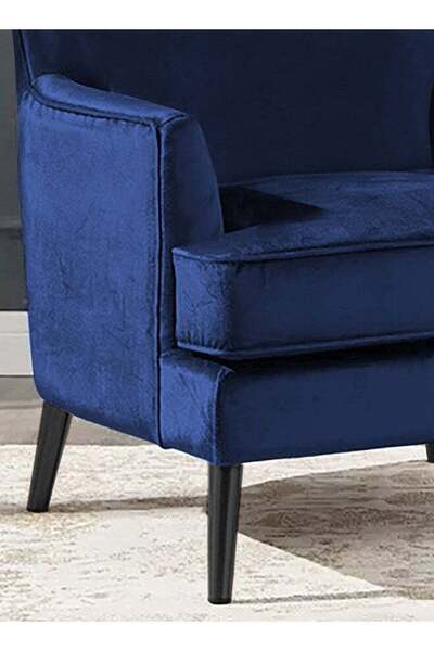 House One Velvet Royal Chair with Wingback and Arms