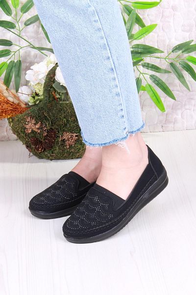 fort 2036 Lara Comfort Lightweight Comfortable Print and Stone Detailed Women's Shoes