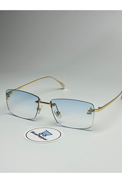 BluePepper FENDYY V2 نظارات شمسية زرقاء إطار مستطيل 55-24-143 ekartman