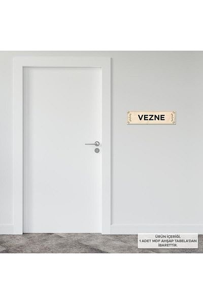 Posterya At01010 - Vezne Laser Cut Embossed Letter Mdf Wood Routing Sign (21×7cm)