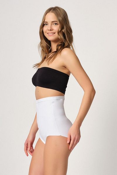 emosavm White Emay 2931 Abdominal Underwire Supported Slip Laser Corset