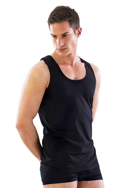 emosavm Black Emay 12210-R U Neck Strap Men's Undershirt Colorful