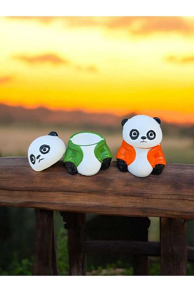 GLOBELUX Decorative Luxury Design Panda Ash Tray Ashtray (Set of 2)