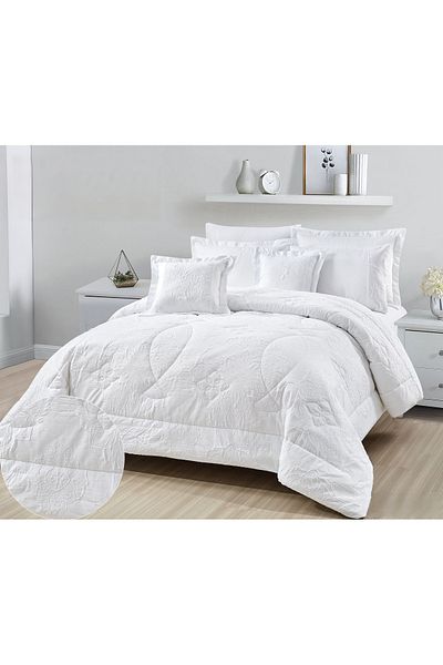 Red Rose Tiffany Summer Microfiber Inflatable Bedspread - 8 Pieces for Two People