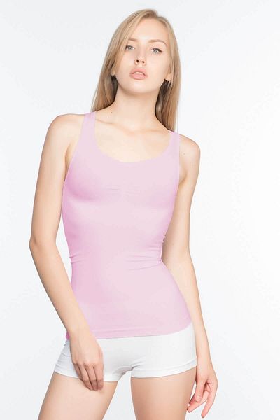 emosavm Pink Emay 5015 Thick Strap Tank Top Corset