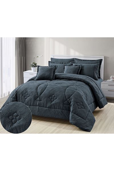 Red Rose Tiffany Summer Microfiber Inflatable Bedspread - 8 Pieces for Two People