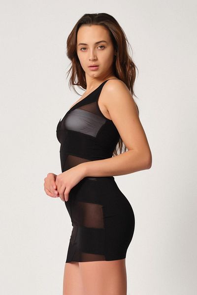 emosavm Black Emay 2934 Recovery Dress Laser Corset