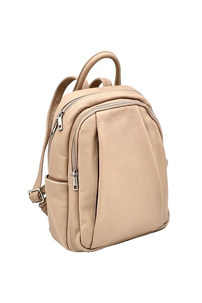 OEM Rucsac Dama din Piele Naturala, Micutz, Crem, 30x25x10 cm