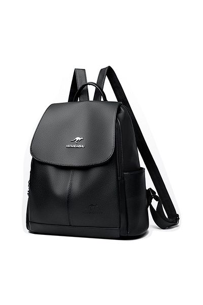 OEM Rucsac dama, SDLOGAL, PU de tip geanta, cu bretele Reglabila, Fermoar securizat,32 x 29 x15cm, Negru