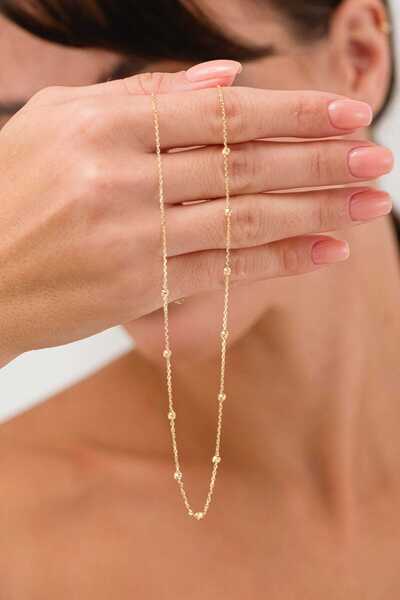 FERMAS KUYUMCULUK 14 Ayar Dorika Toplu Altın Zincir Kolye