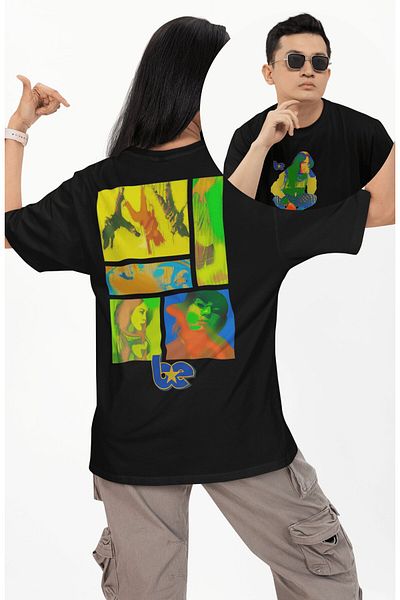Fuddy Moda Μπλουζάκι Unisex Be Star με στάμπα στην πλάτη, μπλουζάκι με στάμπα Billie Eilish Blur