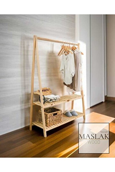MASLAKWOOD AHŞAP KONFEKSİYON ELBİSE ASKILIK